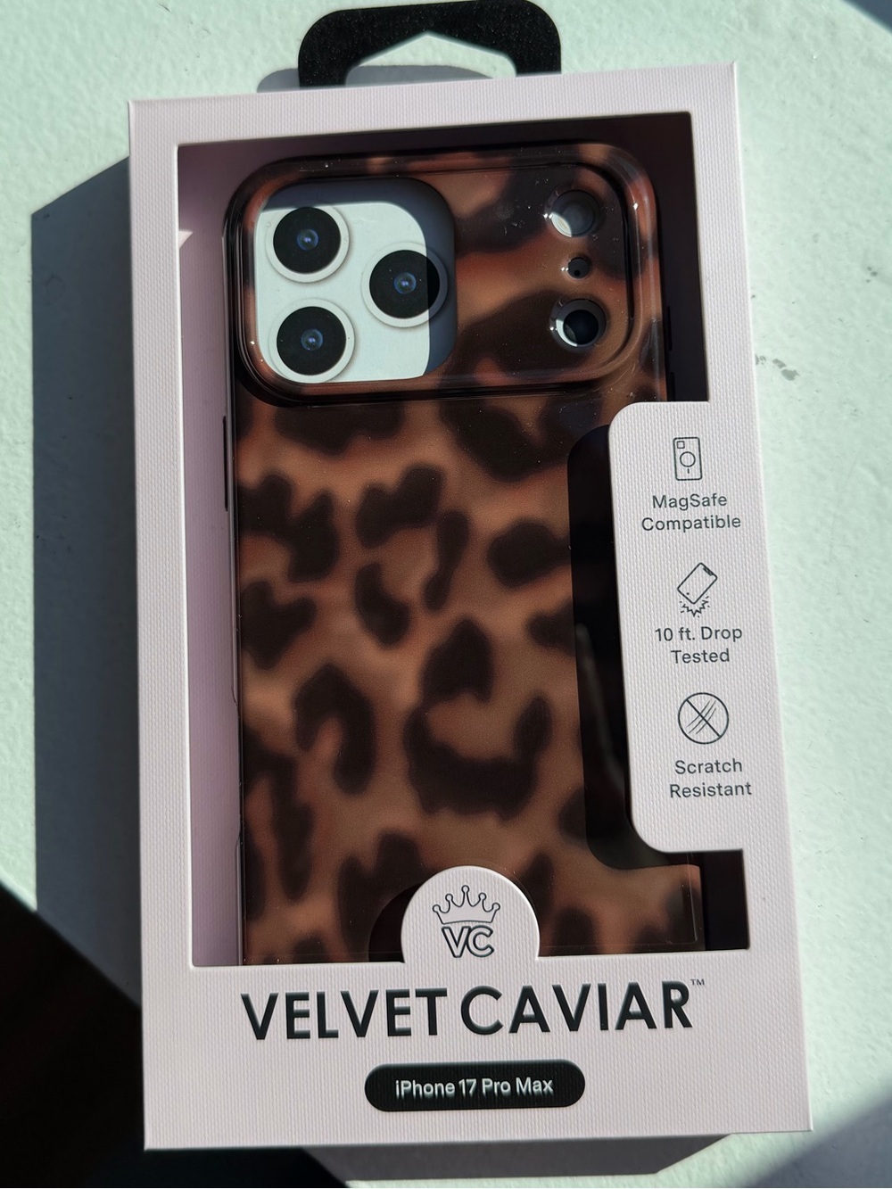 Velvet Caviar iPhone 17 Pro Max Leopard Print Case in Brown